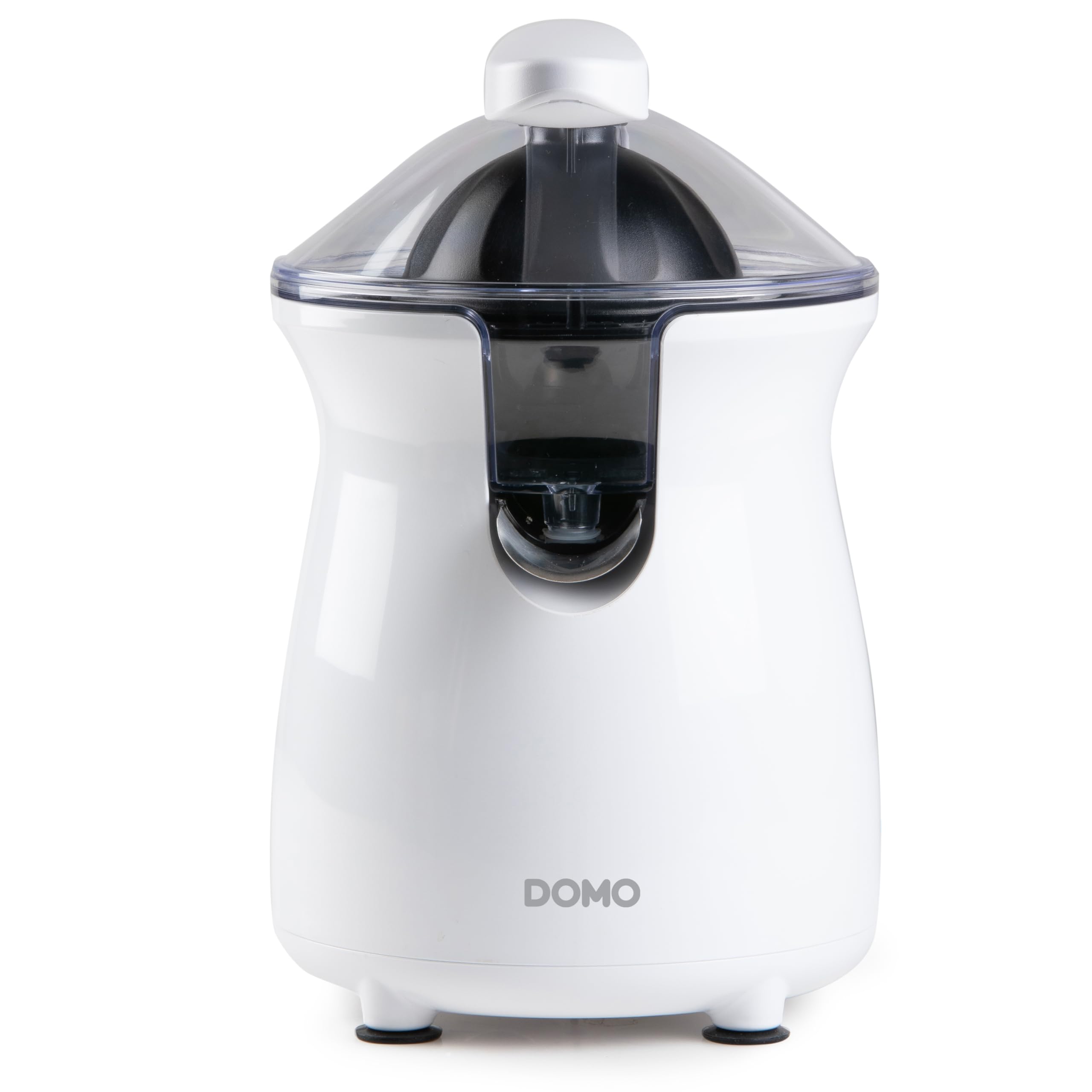 DOMO DO9269J Exprimidor eléctrico con palanca – Good Morning – Con colador de pulpa ajustable – 160 W – Blanco/Negro