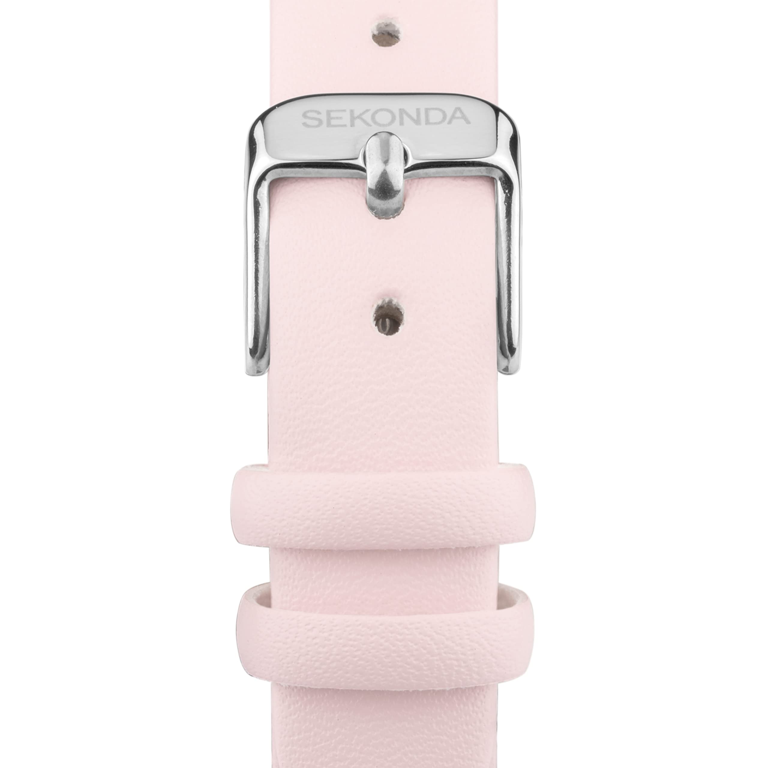 Sekonda Frangipani damski zegarek kwarcowy 39 mm w kolorze białym z wyświetlaczem analogowym i paskiem PU