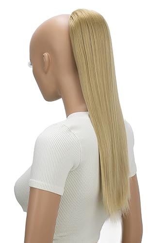 Miniatura 17 de CAISHA Extensión de cola de caballo de 22" con cordón voluminoso Straigtht negro-marrón PH503