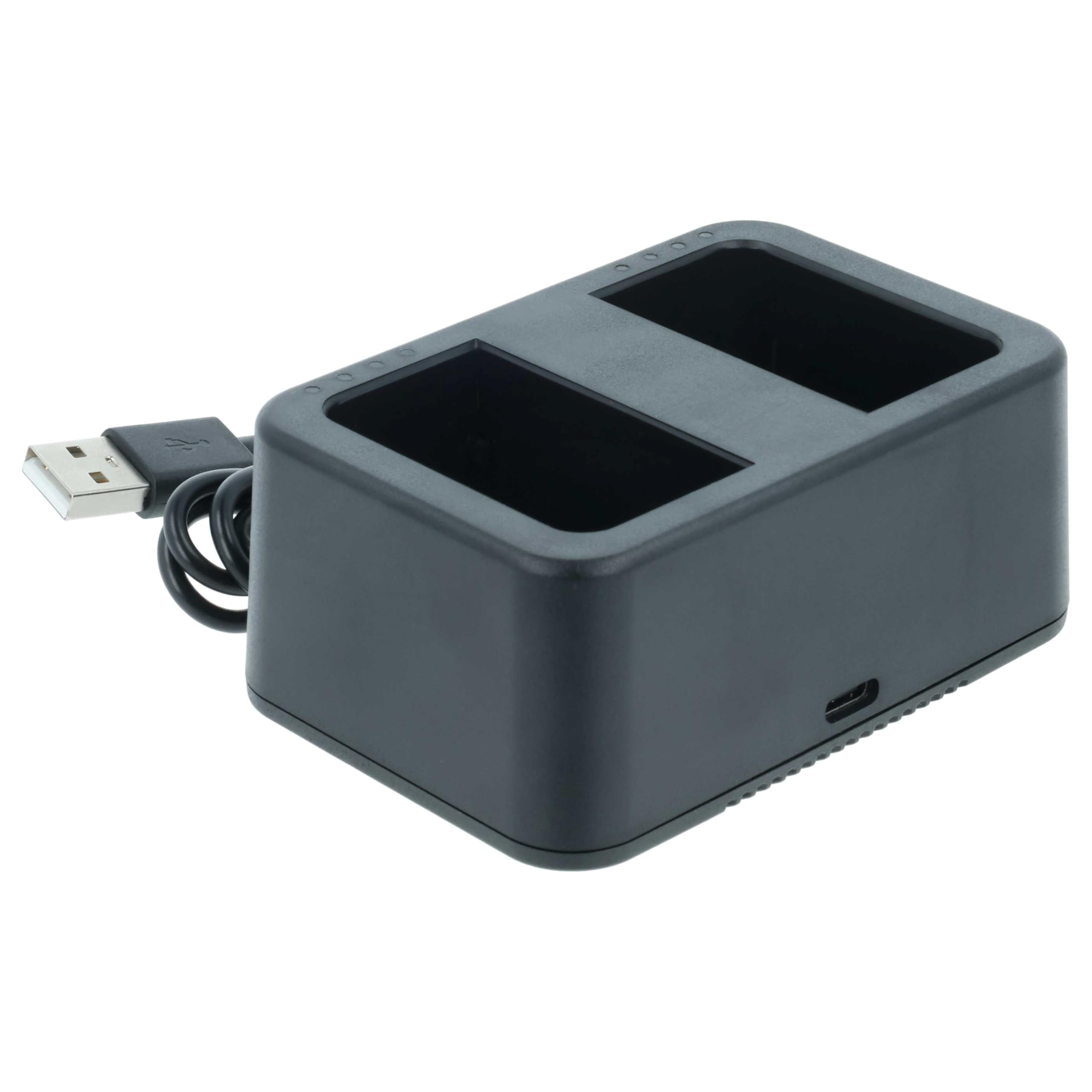 vhbw Dual USB Ladegerät kompatibel mit DJI WB37, Ronin 4D Kamera/Akku - Ladeschale