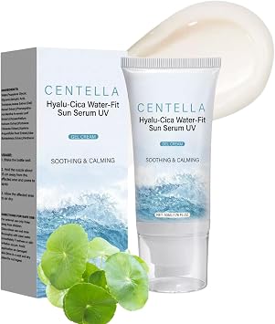 Centella Sunscreen SPF 50+ PA++++   Lightweight Face Sunscreen Gel Cream with Centella Asiatica, No White Cast & Non-Greasy, Hydrating UV Protection for Sensitive Skin, Korean Skincare 50ml