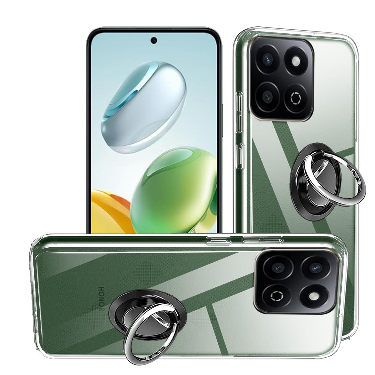 HuiYouMY 2-in-1 Case + Phone holder Ring Compatible with Honor 200 Smart Cover for Honor 200 Smart