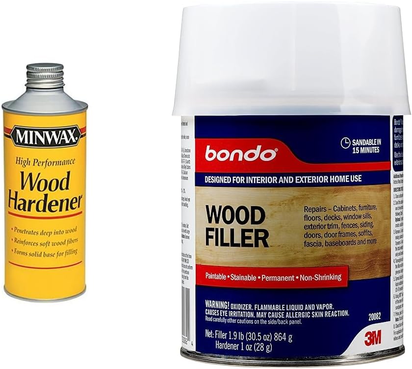Minwax 41700000 High Performance Wood Hardener, Pint & Bondo Home