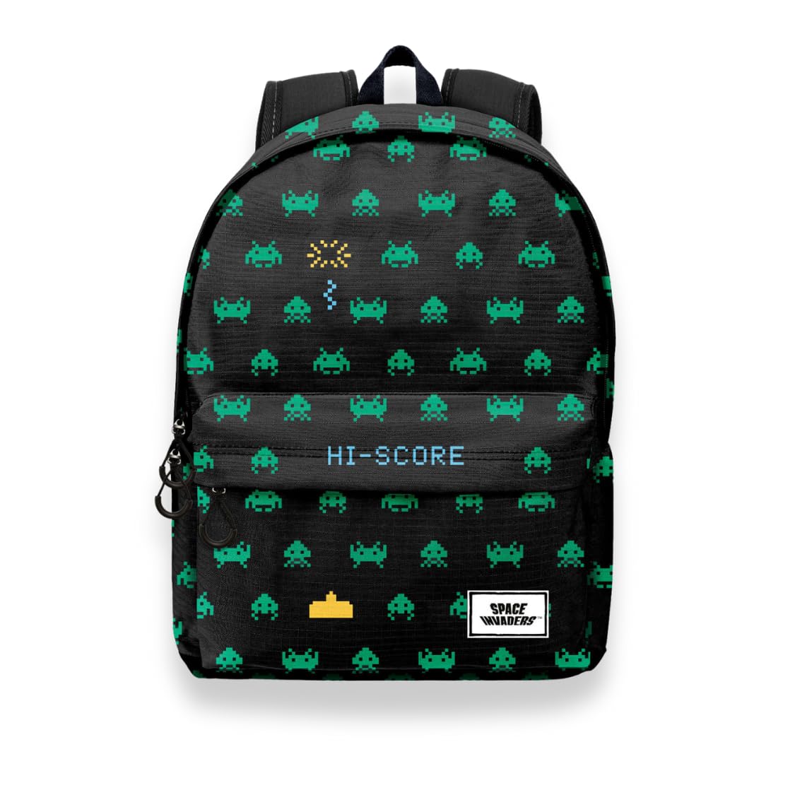 Space Invaders Army-ECO Backpack 2.0, Black, Black, One Size, ECO Backpack 2.0 Army