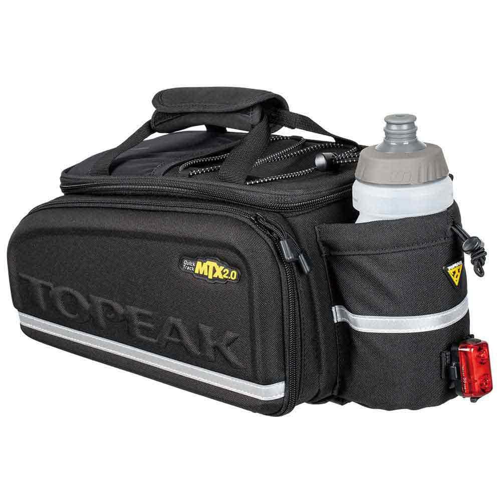 Topeak MTX 2.0 TrunkBag EXP wodoodporna torba rowerowa z rozszerzalnymi bokami sakwy, kompatybilna ze wszystkimi stojakami MTX QuickTrack 2.0, czarna