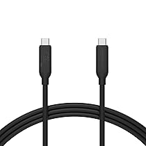Amazon Basics Cavo di ricarica da USB-C a USB-C 4, 40 Gbps, video 8K, 240 W, cert. USB-IF, compatibile con Thunderbolt 4, 3, per iPhone 16, 15, iPad, Samsung Galaxy, tablet, laptop, 1 m, nero