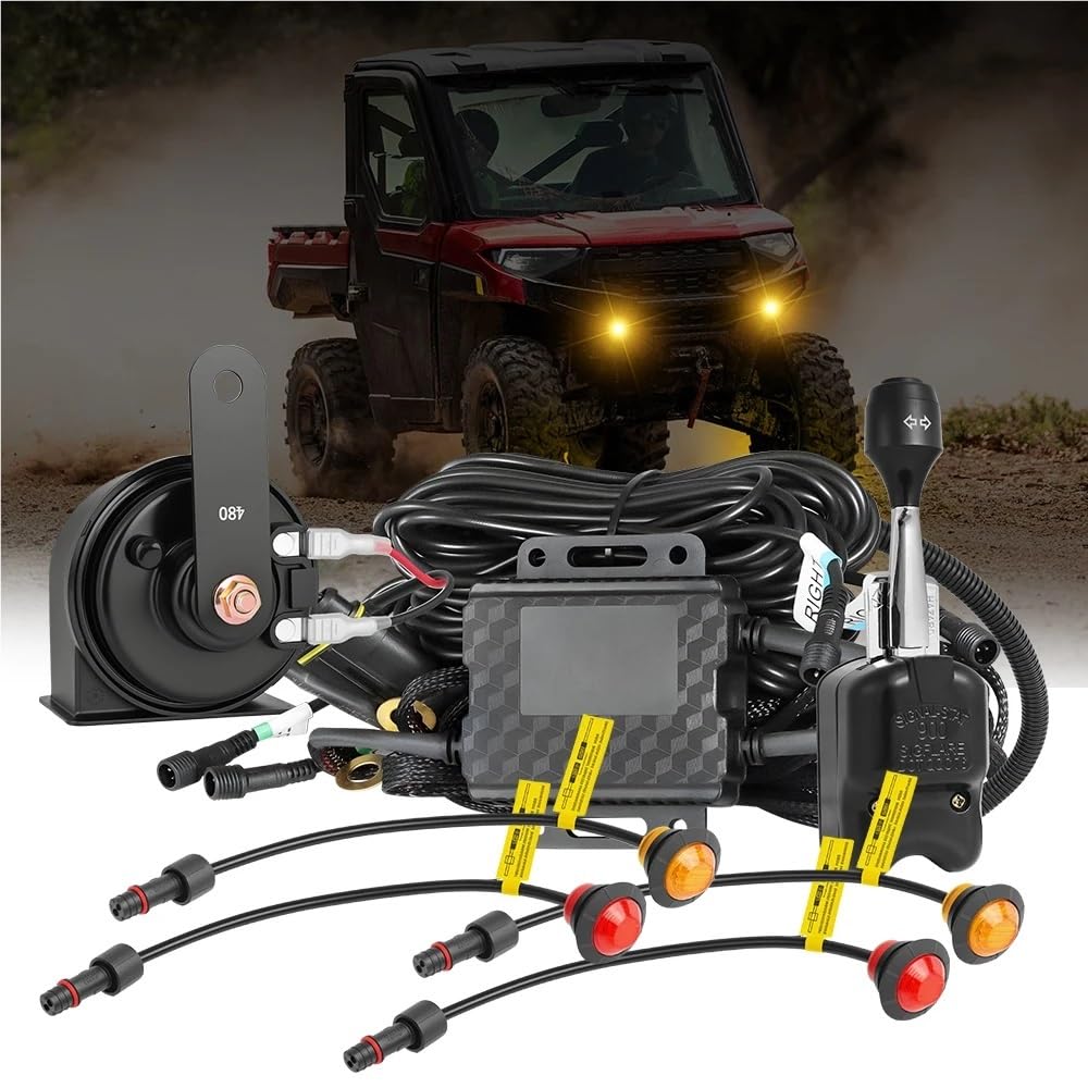 Zestaw kierunkowskazów wstępnie okablowany pasujący do Polaris Ranger 500 570 900 1000 XP LED(White Dome Light)