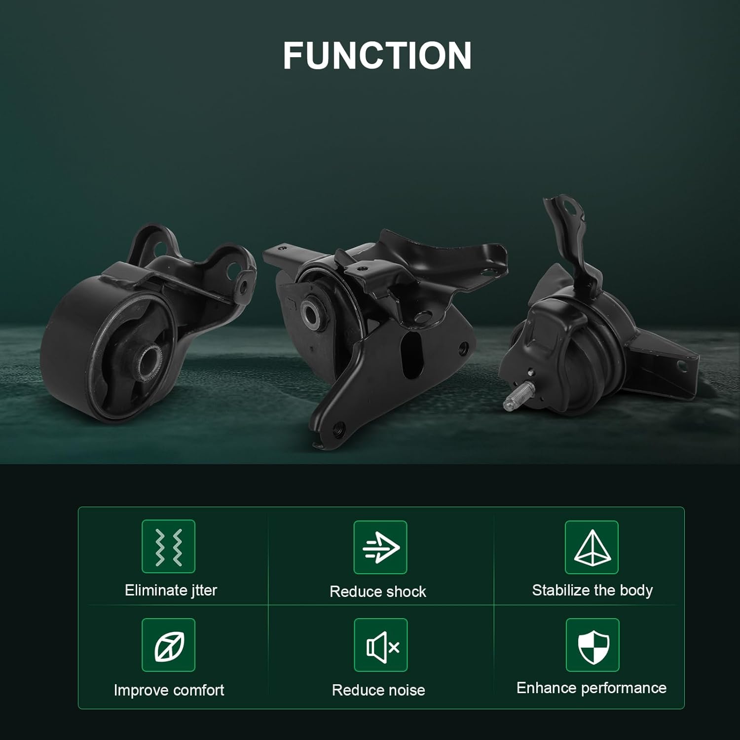 SCITOO Engine Motor Mount and Transmission Mount Set for Kia Spectra 2004-2009 for Kia Spectra5 2005-2009 Replace OE A7139 A7144 A7115