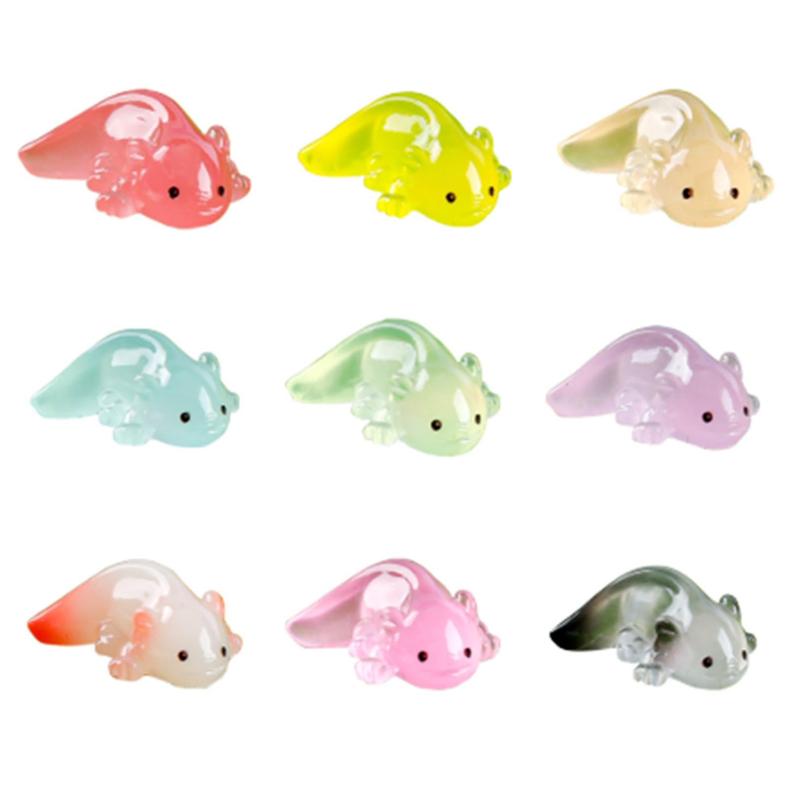 - Juego de figuras de animales de resina para manualidades, decoración de casa de muñecas, adorno de acuario (D, 1,5 x 3 cm)