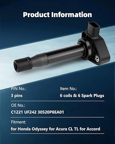 Vista 1043 de ECCPP Bobinas de encendido portátiles de repuesto para automóvil compatibles con Infiniti I30/para Nissan Maxima 3.0L V6 2000-2001 Reemplazo