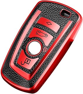 جينيريكس غطاء مفتاح فوب لسيارة بي ام دبليو من كيو كيه اس دي حافظة احمر حافة مستقيمة بولي يوريثين اللدن بالحرارة