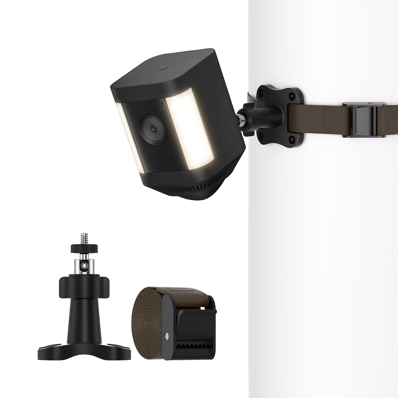 The Standard 1/4 inch-20 Threaded Interface Strap Bracket，Compatible with Strap Brackets for Ring/Arlo/Wyze/Eufy/Trail Cameras/Solar Panel Cameras with 1/4 inch-20 Threaded Interfaces