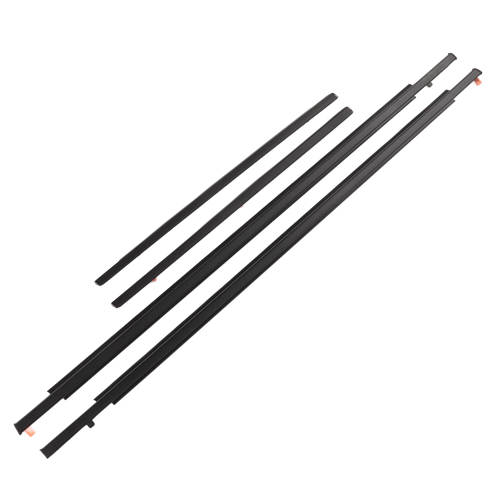 Elastyczne 4 szt. Listwy Okienne Drzwi Łatwa Instalacja dla FJ Cruiser 2007-2014 Metal + ABS + Guma