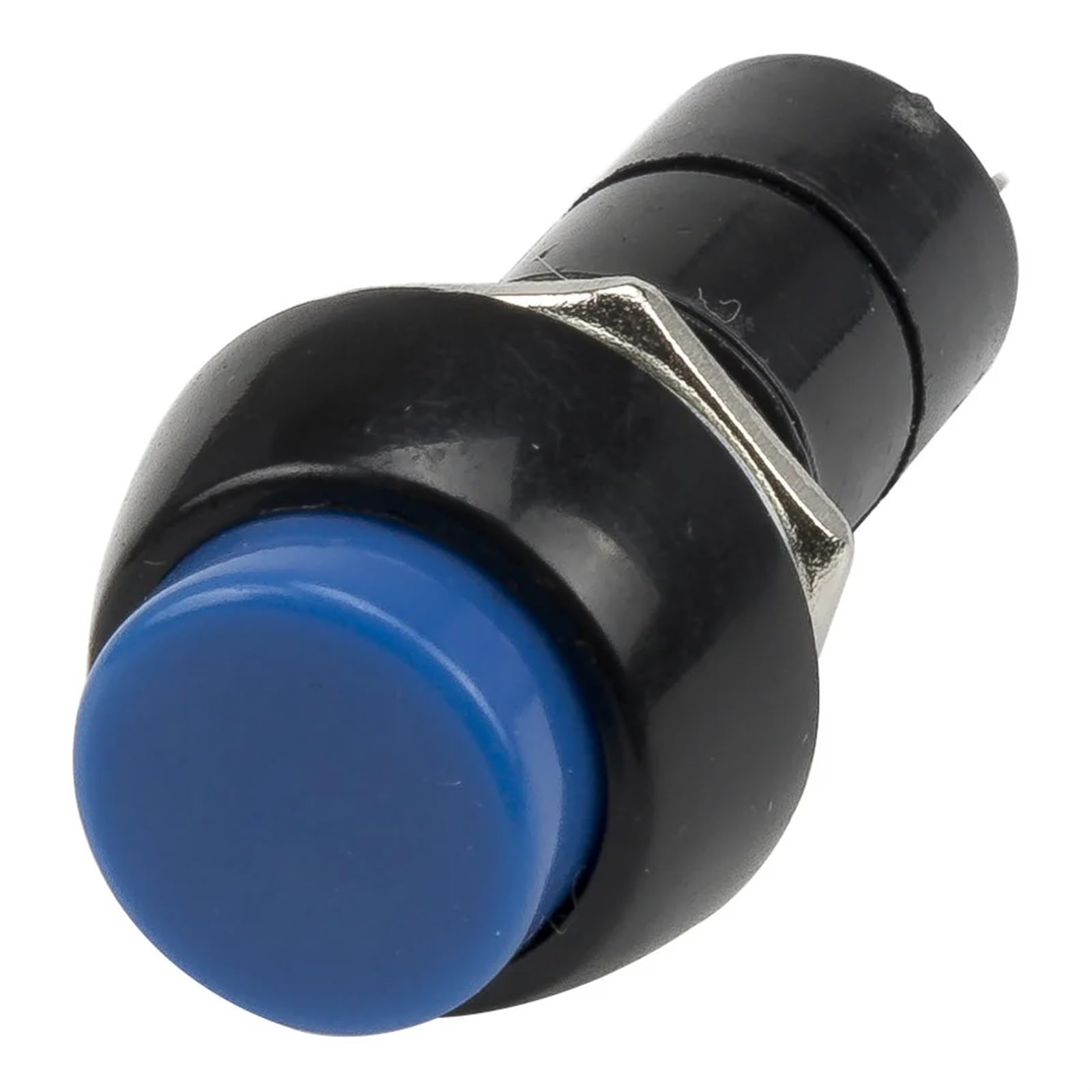 Bouton-poussoir rond SPST PBS-11B bleu 12mm réinitialisation arrêt pour tableau de bord industriel