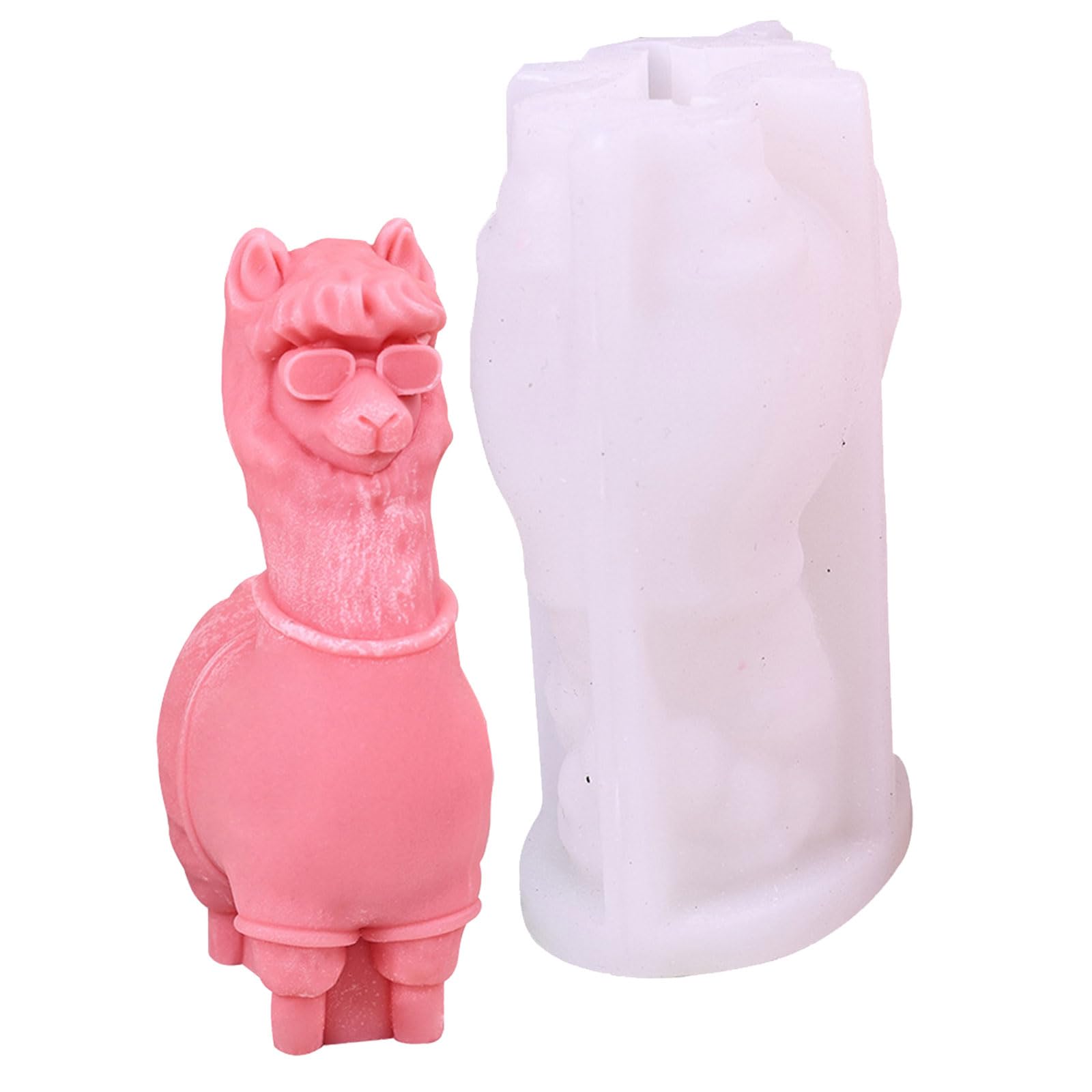 OSNIYAW Silicone Moulds Alpaca Moulds Baking Epoxy Resin Plaster Animal Shaped Castings Soap Alpaca Watering Candle Silicone Soap Plaster