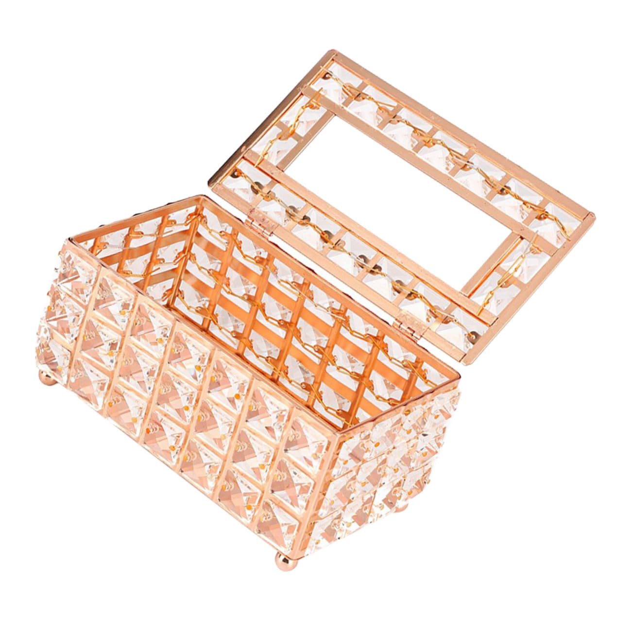 Boîte à Mouchoirs en Alliage et Cristal au Design Élégant et Finition Premium