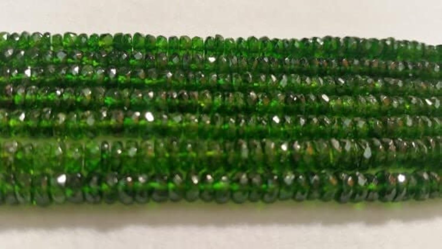 Chrome diopside rondelles 5mm perles naturelles facettées fil de 15 pouces pour bijoux