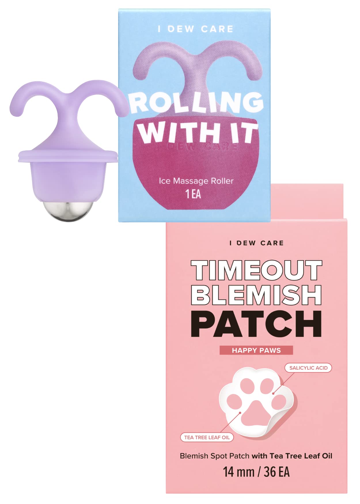 I DEW CARE Rolling With It Hydrocolloid Acne Pimple Patch - Timeout Blemish Happy Paws Bundle