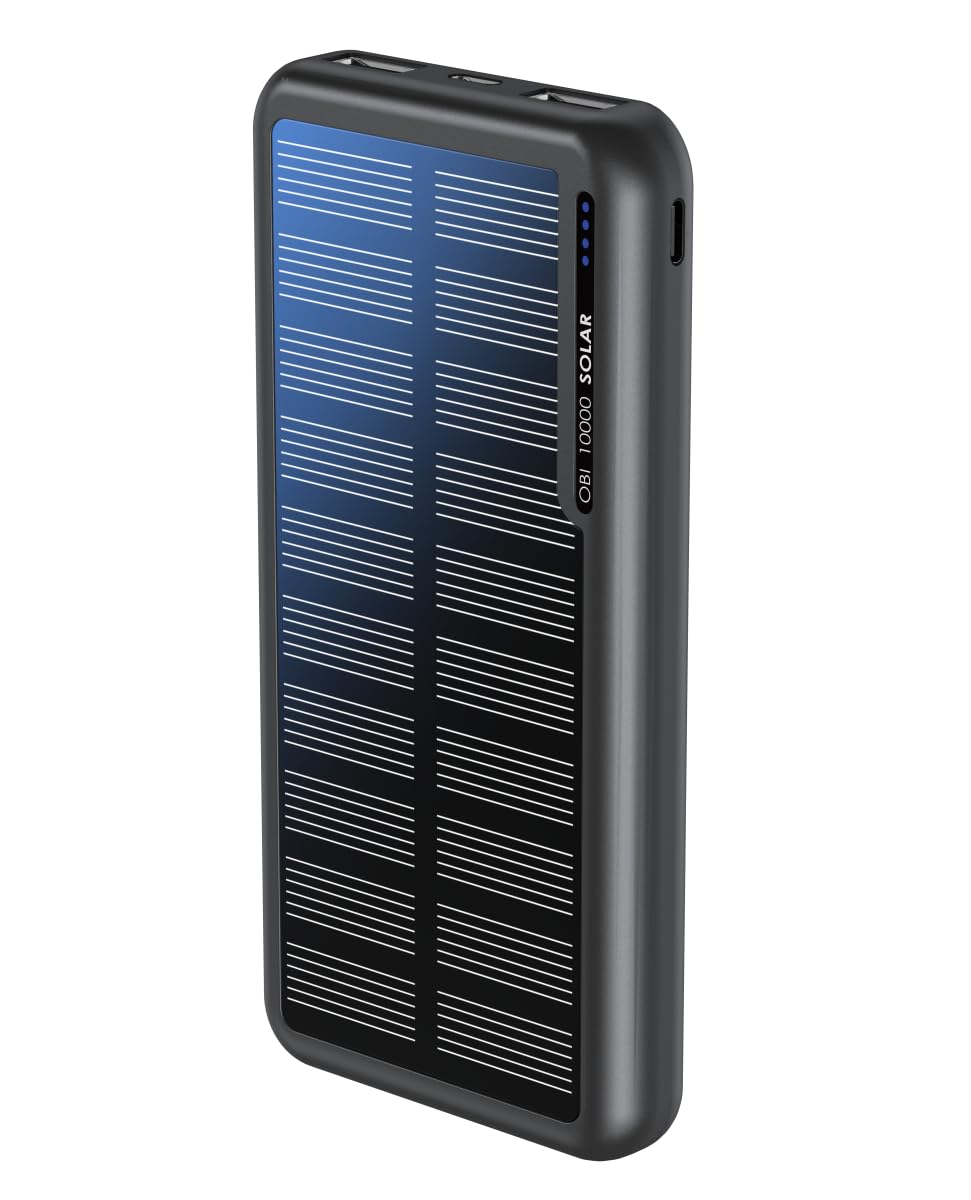 Boompods Obi 10,000mAh Solar Powerbank - nero