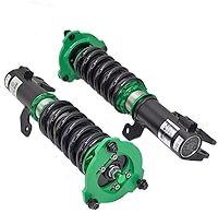 Vista 3 de Rev9 R9-HS2-110 Hyper-Street II Kit de bajada de suspensión de coilover de amortiguador, amortiguador monotubo con ajuste de rebote de 32 clics