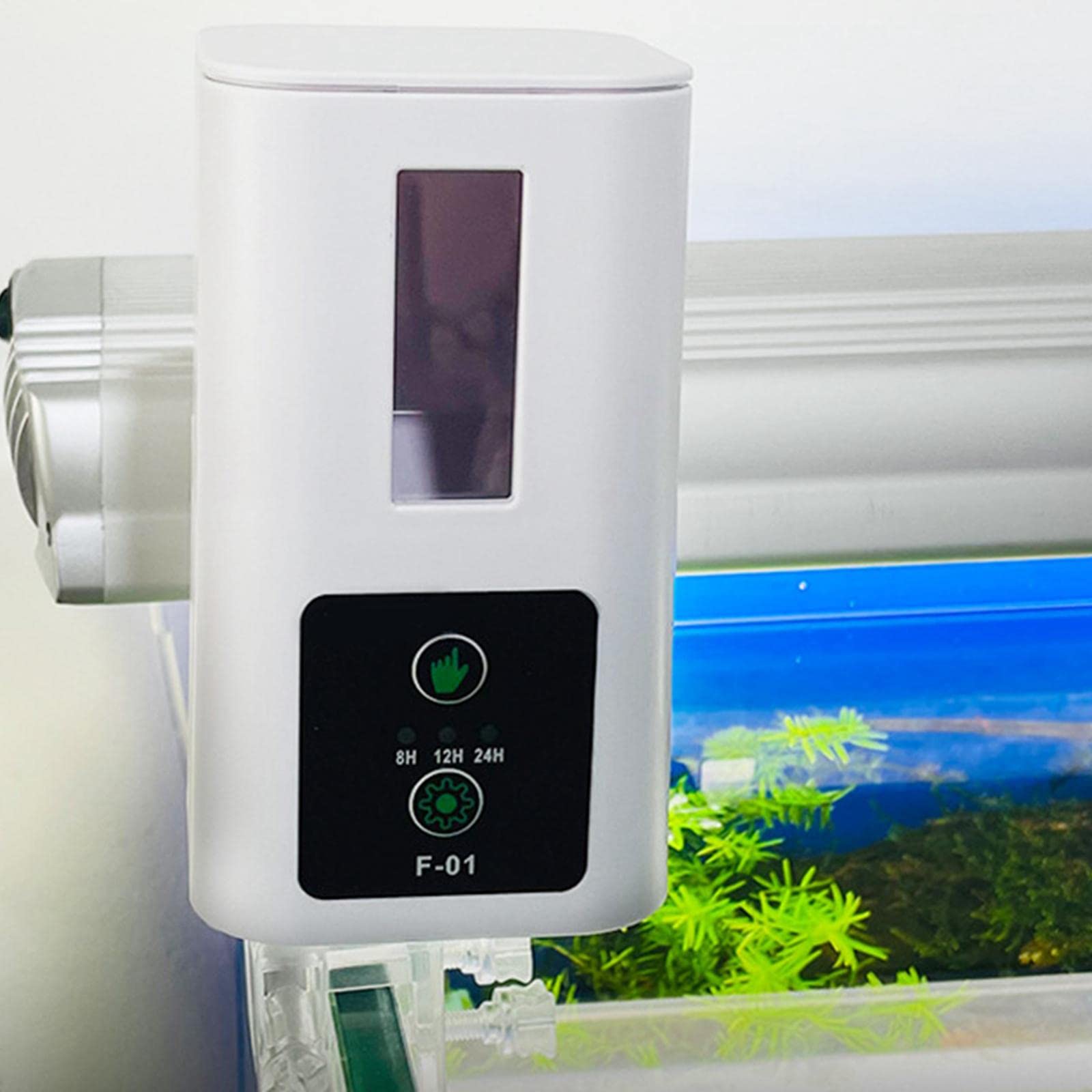 Distributeur Automatique de Nourriture pour Poissons, Aquarium et Bassin, avec Distributeur Détachable, Idéal pour Les Fêtes.