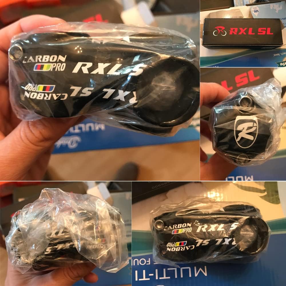 RXL SL PRO Lega di Alluminio Rivestito in Fibra di Carbonio della Bicicletta della Strada/MTB Gambi Manubrio Parti di Biciclette 25.4 * 50/60/70/80mm Nero 3K Lucido (25.4 * 80mm)