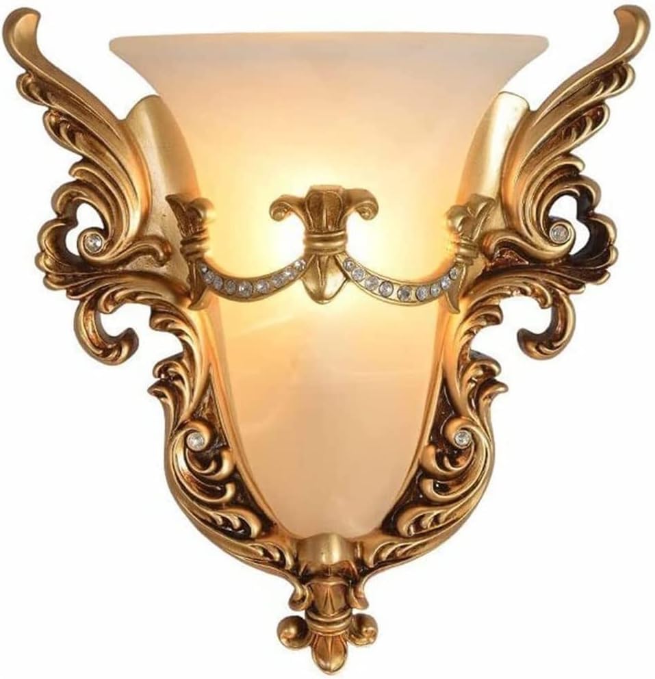 Applique murale rétro vintage luminaire de tête de lit rustique en résine
