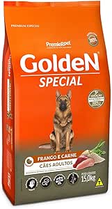 Premier Pet Golden Special - Ração para Cães Adultos, Sabor Frango e Carne, 15kg