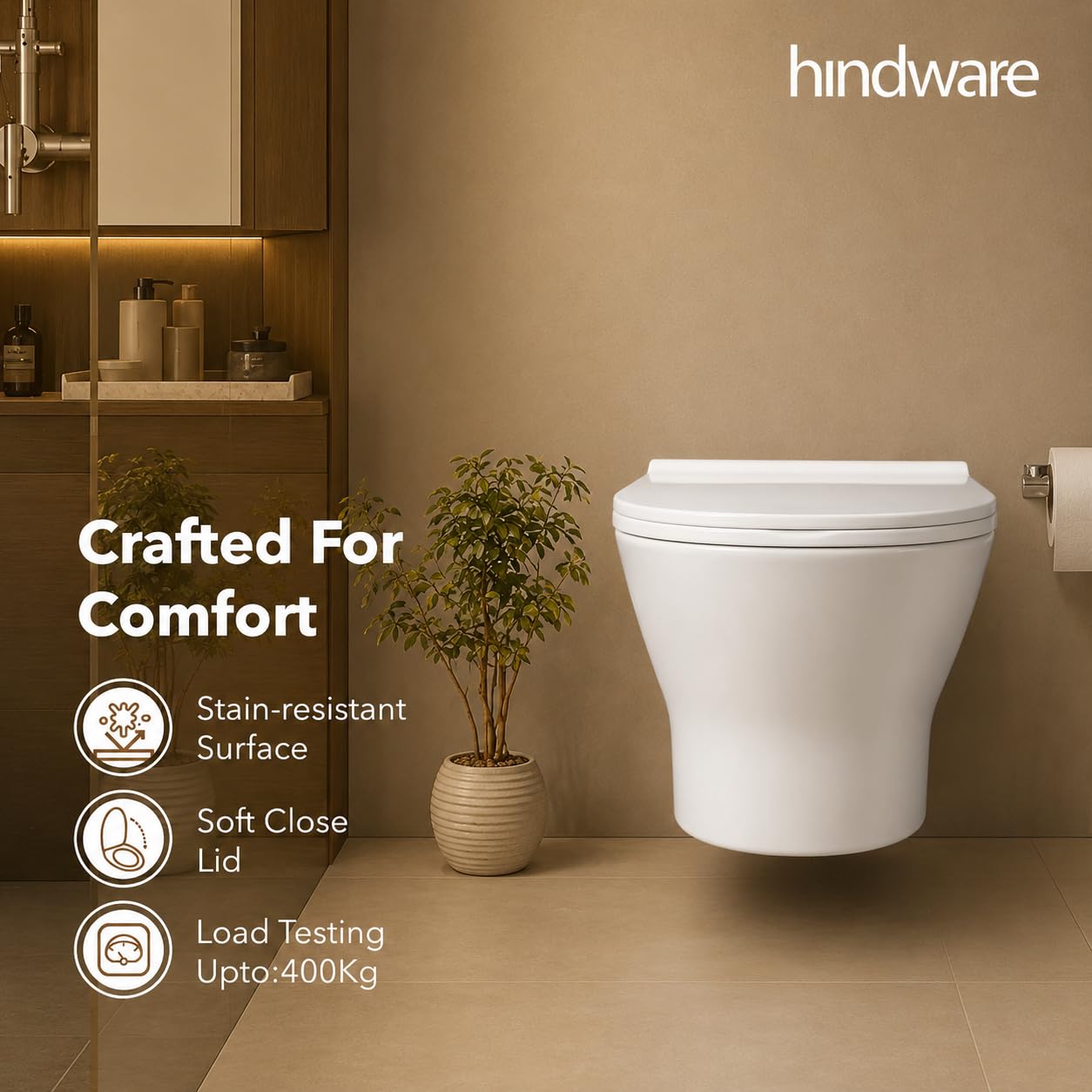 Hindware Fabio Neo Toilet - Wall Hung Ceramic -2