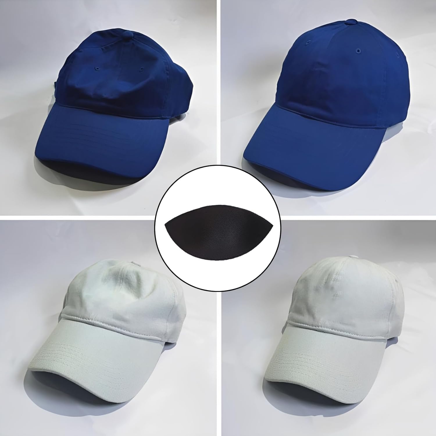 5 PCS Hat Shaper Insert, Absorbent Sweat Pads for Hats, Baseball Caps Liners Sweat Protection, Inserts Shapers