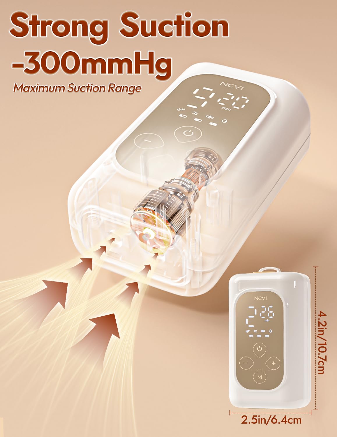NCVI Tire-lait mains libres 8786, double pompe électrique portable pour l'allaitement