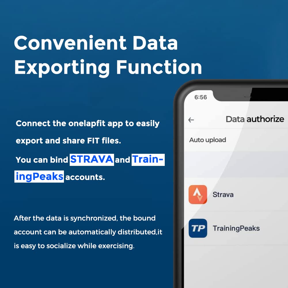 Screenshot of OnelapFit app data export screen