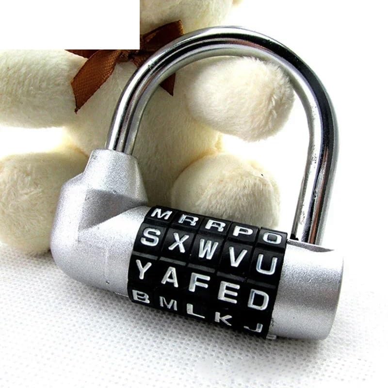 Cadenas valise bagages vélo anti oubli clé code 5 lettres - 4