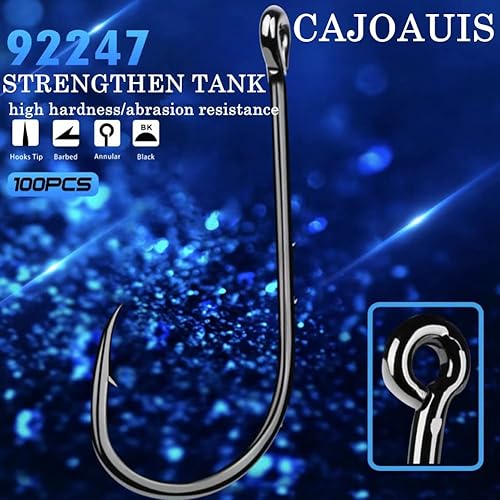 Miniatura 6 de CAJOAUIS Cebo anzuelos de pesca de púas caña pico anzuelos titular de cebo 100 unidspaquete