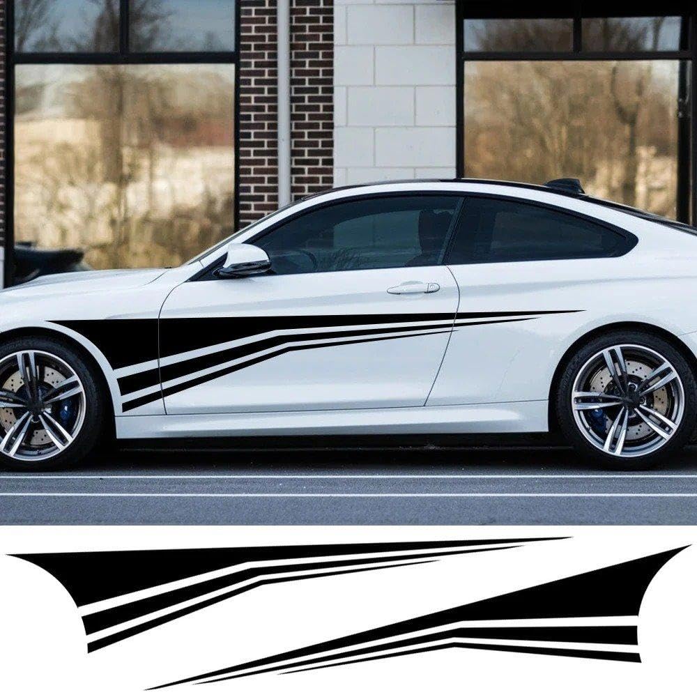 Decalcomanie per Auto Adesivi Laterali per Auto Styling Decalcomanie in Vinile PVC(Glossy White)