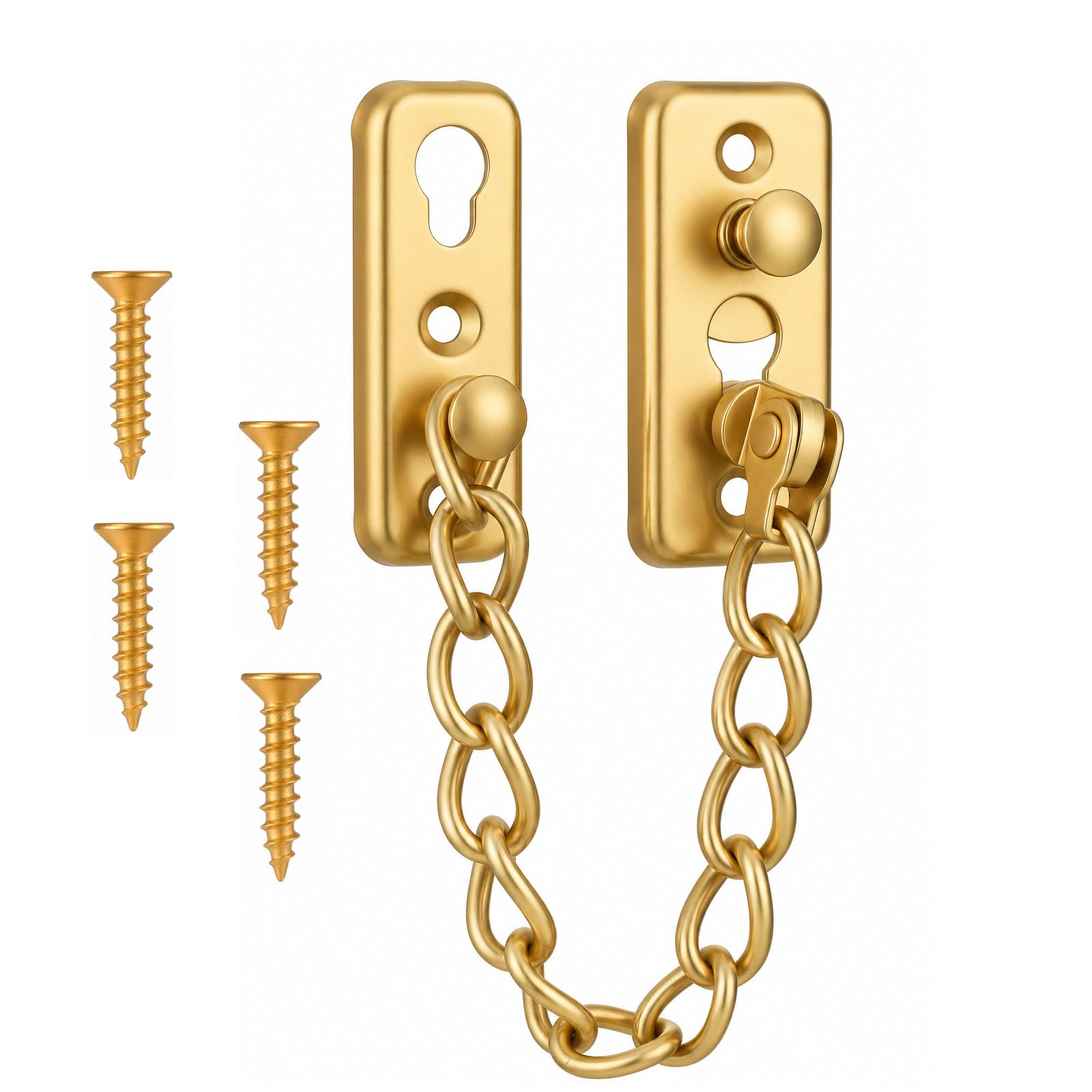 Door Chains for Front Door, Heavy-Duty Doors Chain Lock with 4 Screws