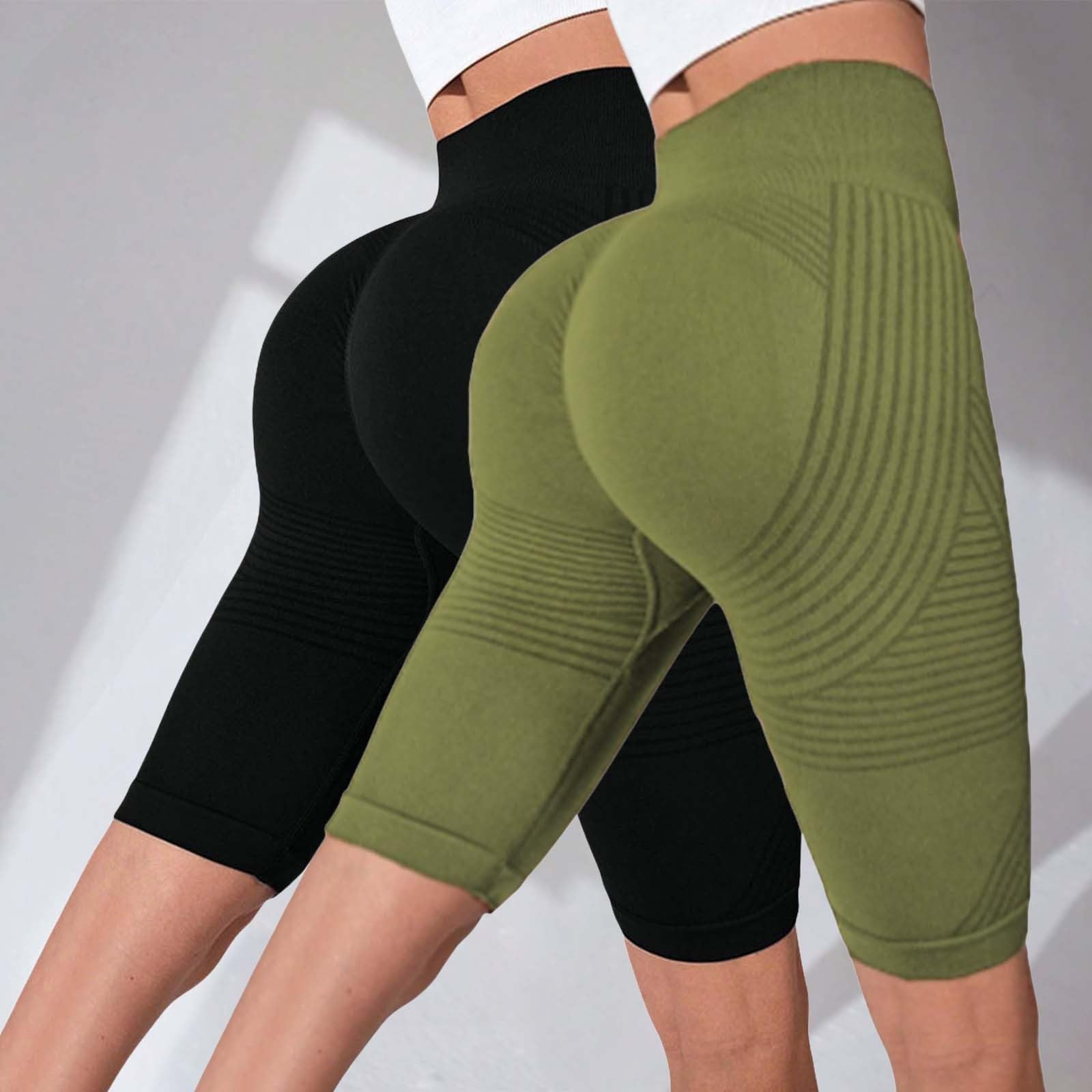 2 Pack Leggins Cortos Mujer Push Up Leggins Anticelulíticos Mujer Leggings Pantalones Verano Deportivos Anticelulitis 3D Compresión Lipedema Mallas Reductores Lipedema Deporte para Fitness y Yoga