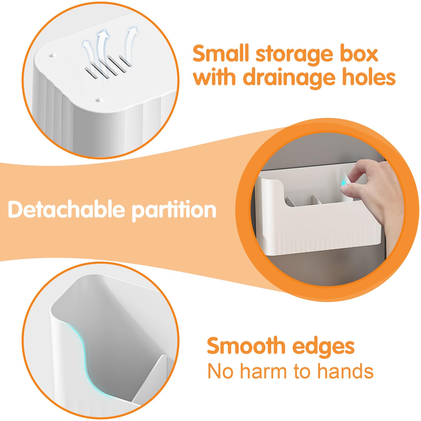 Organizer Da Cucina Autoadesivo - 2 Pezzi Per Parete, Ideale Per Armadi, Bagno E Frigorifero - Foto 11