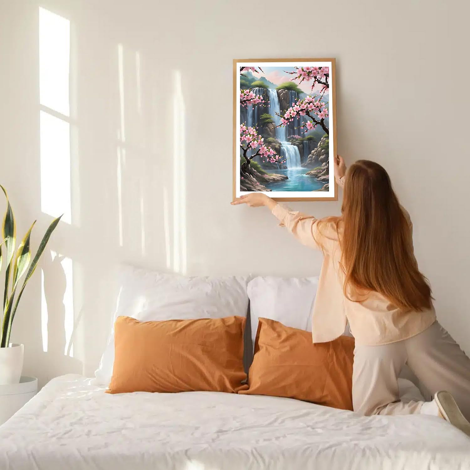 5D Diy Diamond Painting Paysage Cascade Pittoresque Peinture Au Diamant Pour Adultes Enfants De