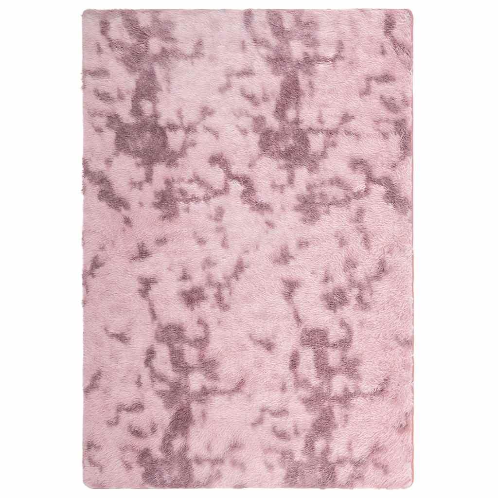 Alfombra de poliéster Shaggy de pelo alto, rosa viejo, 200 x 290 cm, robusta alfombra Shaggy para salón, dormitorio y balcón, parte inferior antideslizante, fácil de limpiar y no se arruga