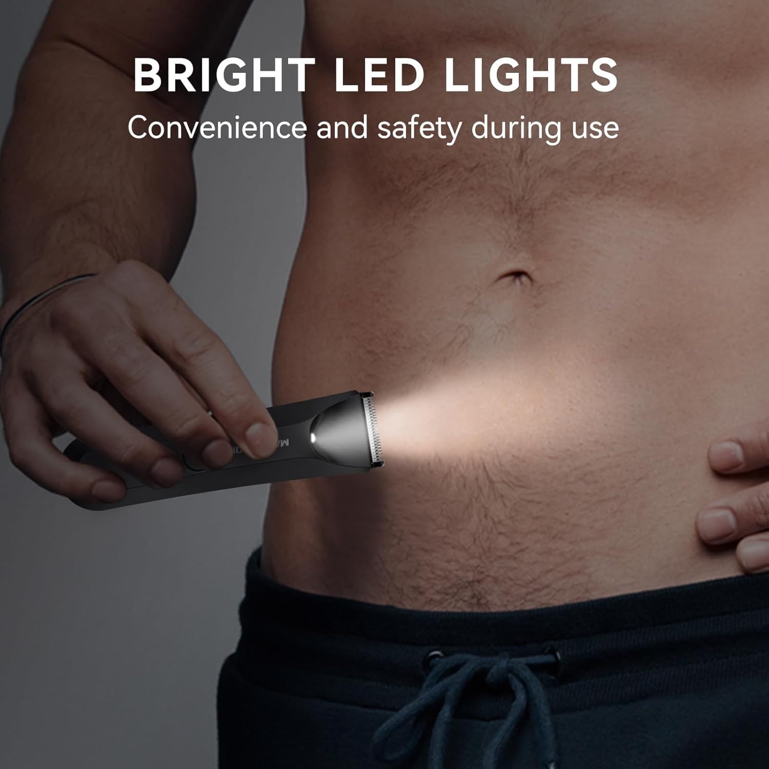 MAXGROOM Intimrasierer Mann, Körperrasierer Herren, Elektrischer Rasierer für Männer, wiederaufladbarer Herrenrasierer, für Rücken, Körper, Leistengegend, Eier, Scham und Intimbereich