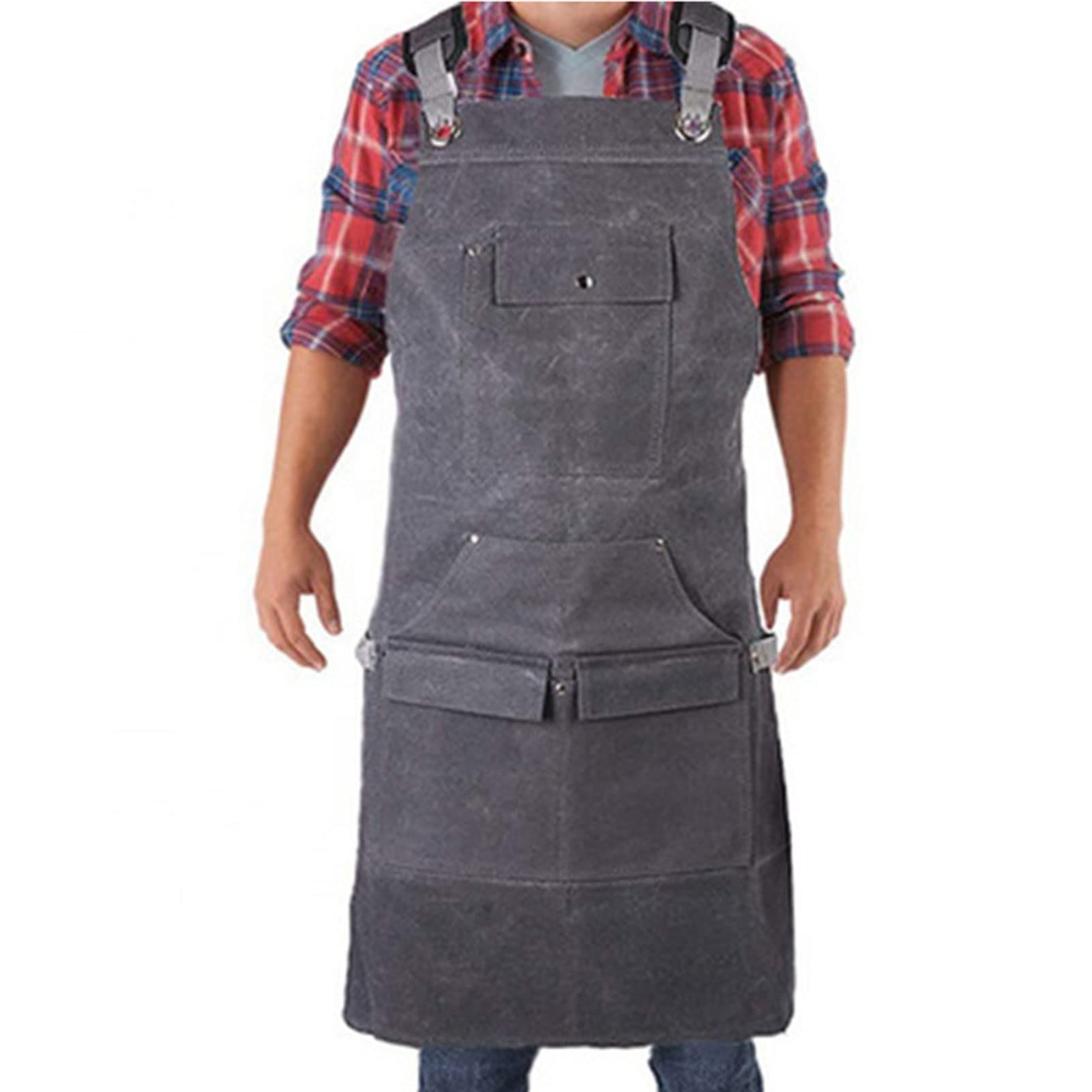 Generico Grembiule Jeans, Grembiule Da Lavoro Multifunzionale Regolabile, Sii ApplicabileFalegname Tatuatore Fabbro Pittore Barista, Design A Tracolla