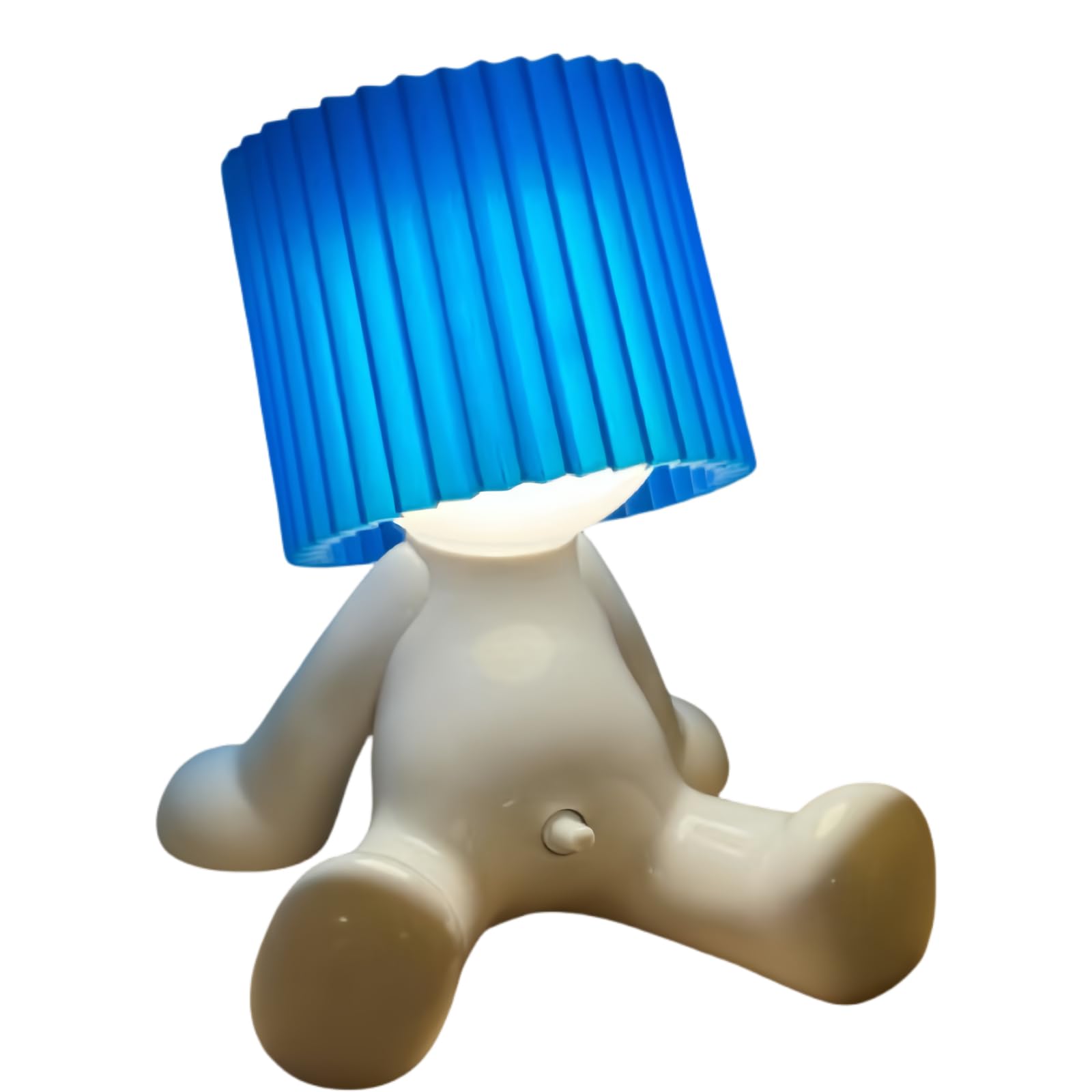 Generic Shy Boy Table Lamp, Blue, Plastic/Resin, LED, Retro, A+ Efficiency, Battery Powered, Indoor Use