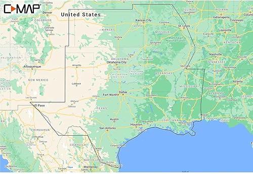 C-MAP Reveal Lakes - US Lakes South Central, tarjeta de mapa para navegación GPS marina