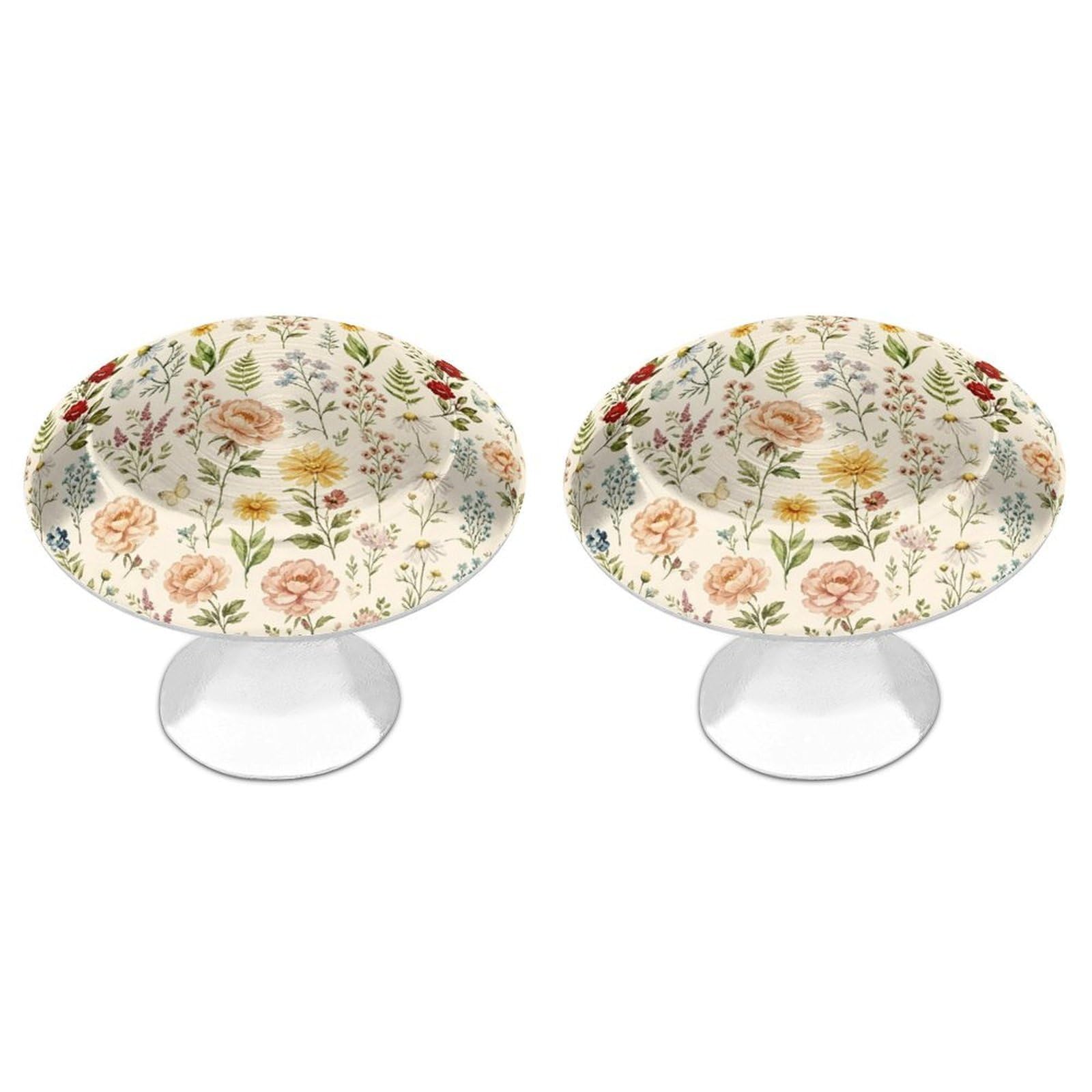 Btcowzrv Style Wildflower 2 Pack Cabinet Knobs Drawer Pulls