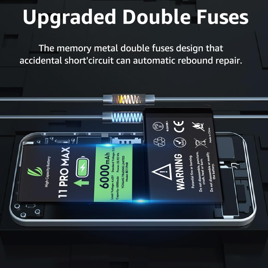 Batterie IPhone 11 6000mAh LL TRADER - Haute Capacité Avec Kit Outils