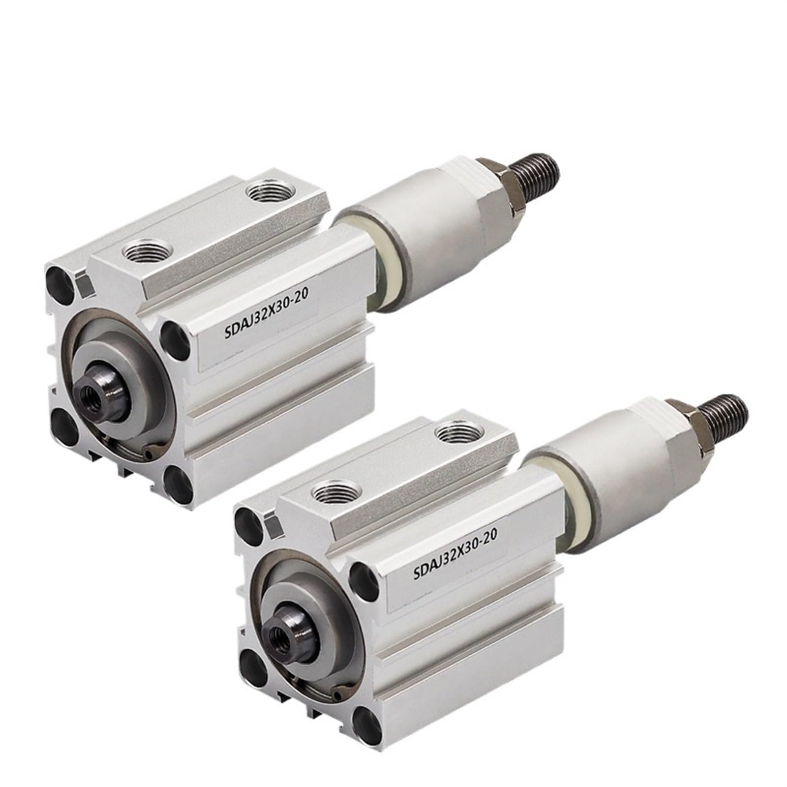 Vérin pneumatique mince SDAJ alésage 40mm course réglable double action en alliage
