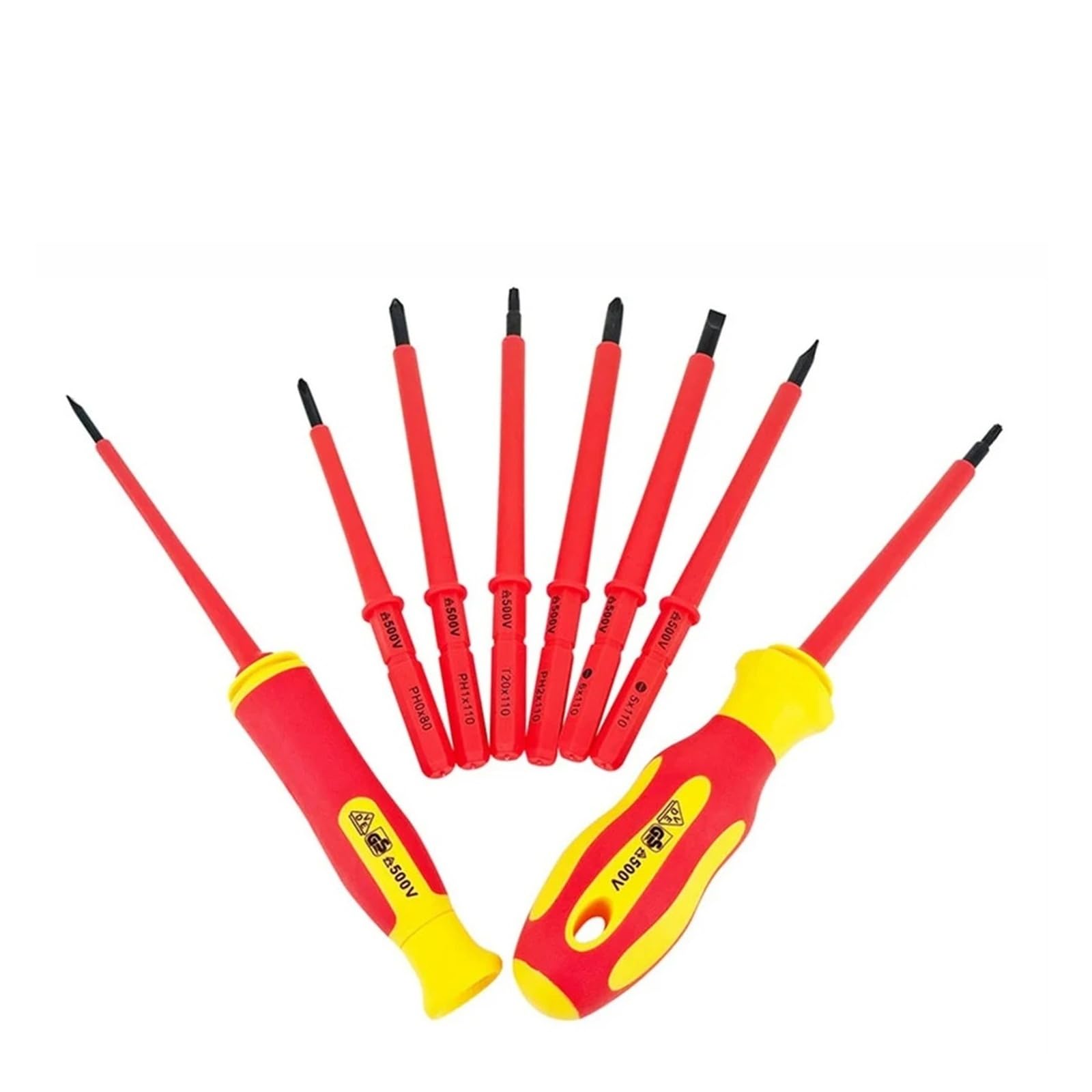 10 in 1 cacciavite for elettricista isolato set ad alta durezza for uso domestico croce magnetica a forma di parola prugna esagonale(13 PCS Combo)