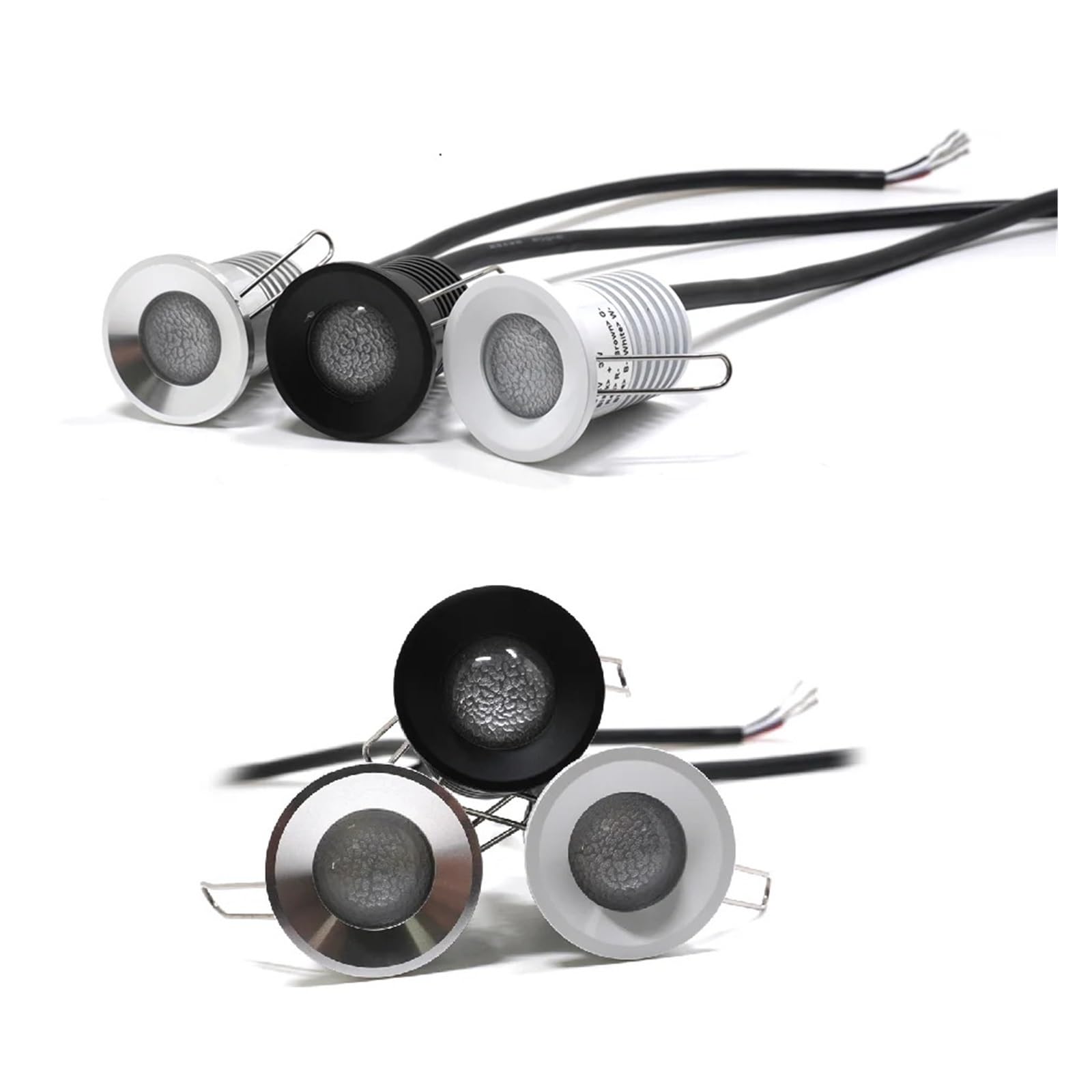 Wodoodporny mini projektor Led 12 V, 24 V, wbudowane oświetlenie sufitowe, możliwość ściemniania, do szafki łazienkowej, sauny, RGB RGBW 3W, (zimna biel, 12 V wodoodporna)