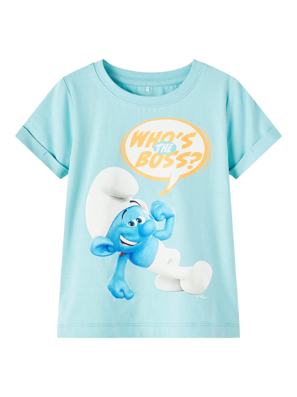 Erkek çocuk NMMANT SMURF SS TOP BOX VDE Tişört